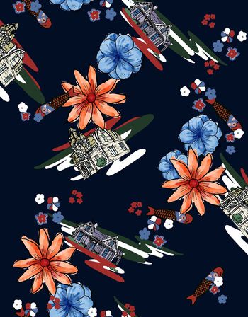 小碎花印花华亿平台图片