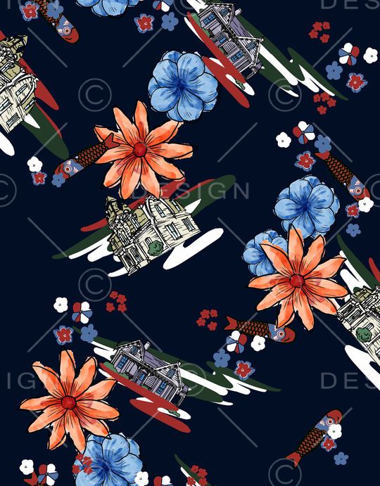 小碎花印花华亿平台图片