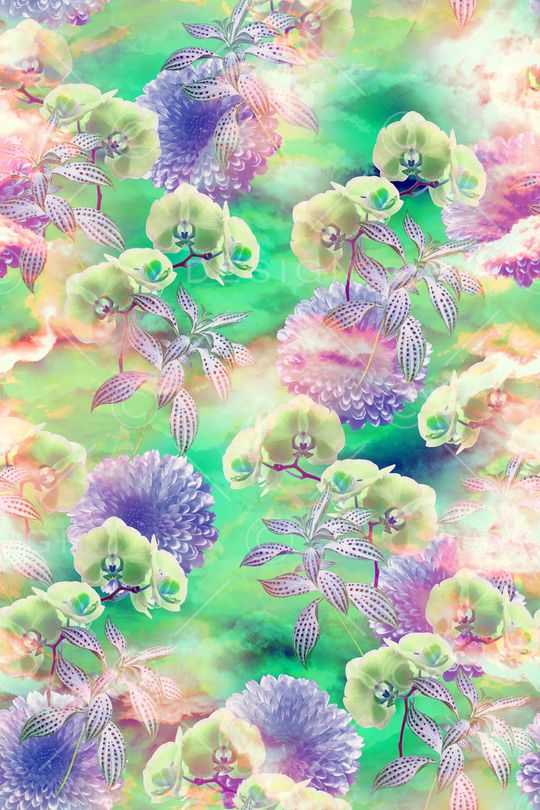 花卉植物印花华亿平台图片