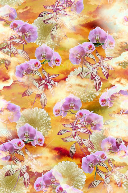 花卉植物印花华亿平台图片