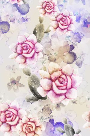 手绘花印花华亿平台图片