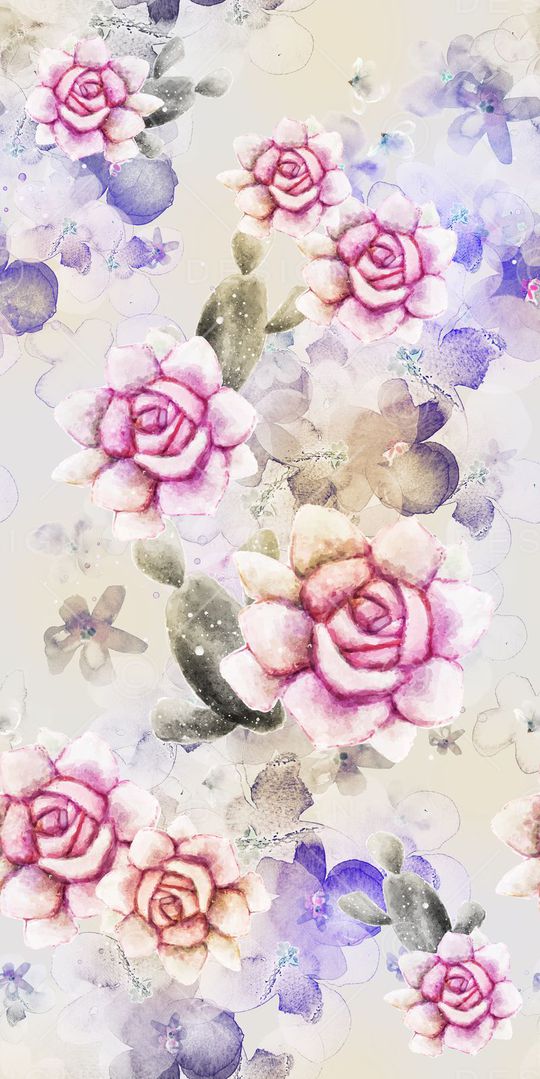 手绘花印花华亿平台图片