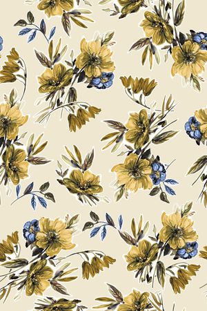 唯美花卉印花华亿平台图片