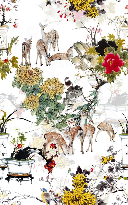 中国风印花华亿平台图片