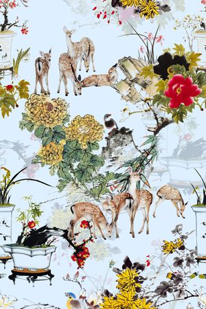 中国风印花华亿平台图片