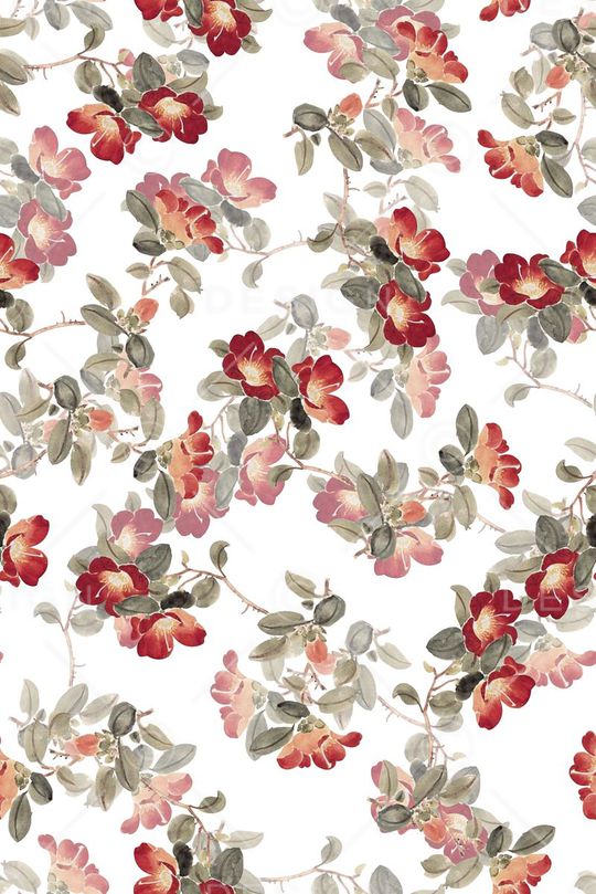 抽象手绘水彩画花卉数码印花印花华亿平台图片