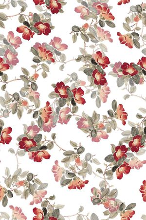 抽象手绘水彩画花卉数码印花印花华亿平台图片