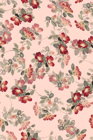 抽象手绘水彩画花卉数码印花印花华亿平台图片