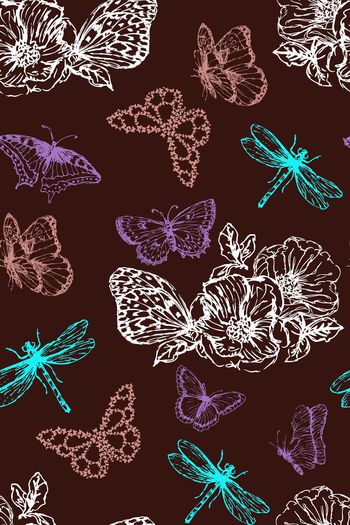 725711-抽象 花朵 昆虫 蝴蝶 10113