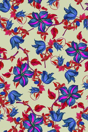 花卉印花华亿平台图片