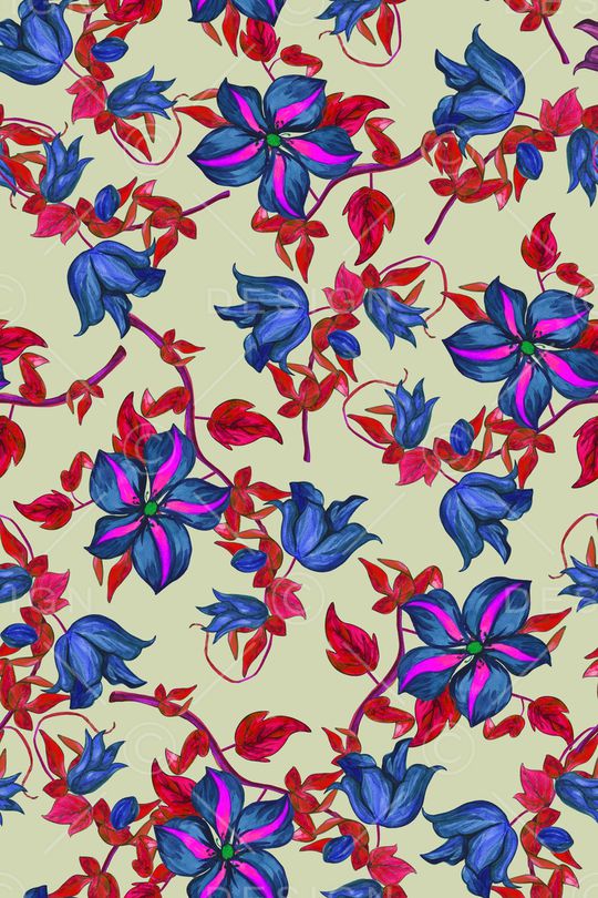 花卉印花华亿平台图片