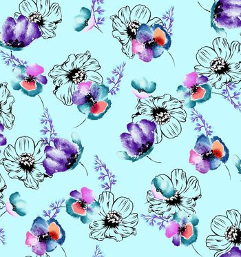 水彩印花华亿平台图片