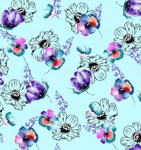 水彩印花华亿平台图片