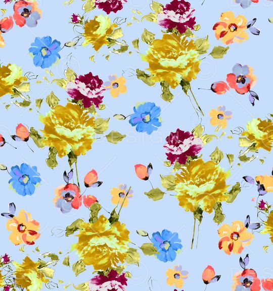 肌理花卉印花华亿平台图片