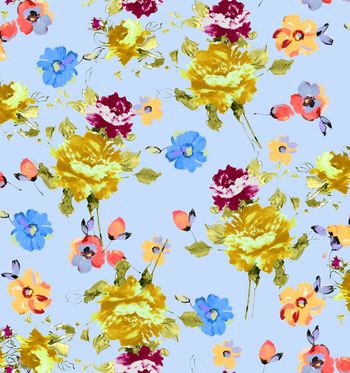 肌理花卉印花华亿平台图片