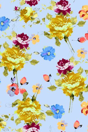 肌理花卉印花华亿平台图片