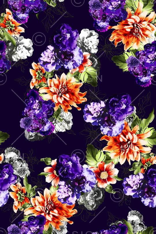 手绘印花华亿平台图片