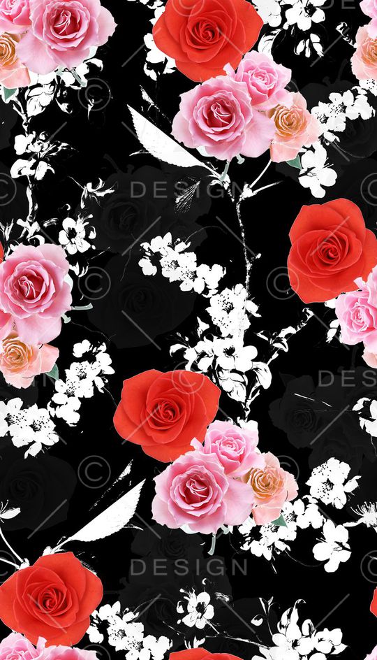 经典红黑复古组合印花华亿平台图片