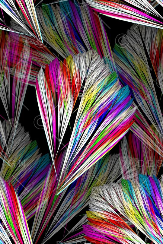 抽象手绘水彩画分形艺术纹理印花印花华亿平台图片