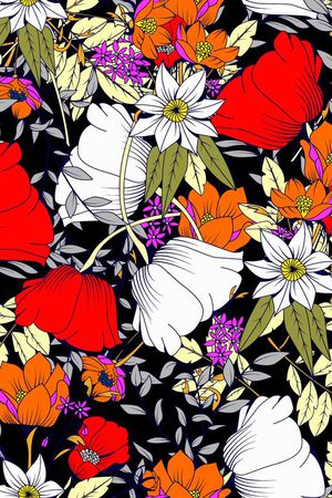 水仙花印花华亿平台图片