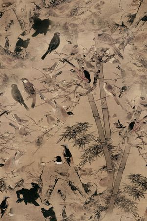 山水画印花华亿平台图片