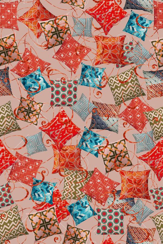 不规则几何印花华亿平台图片