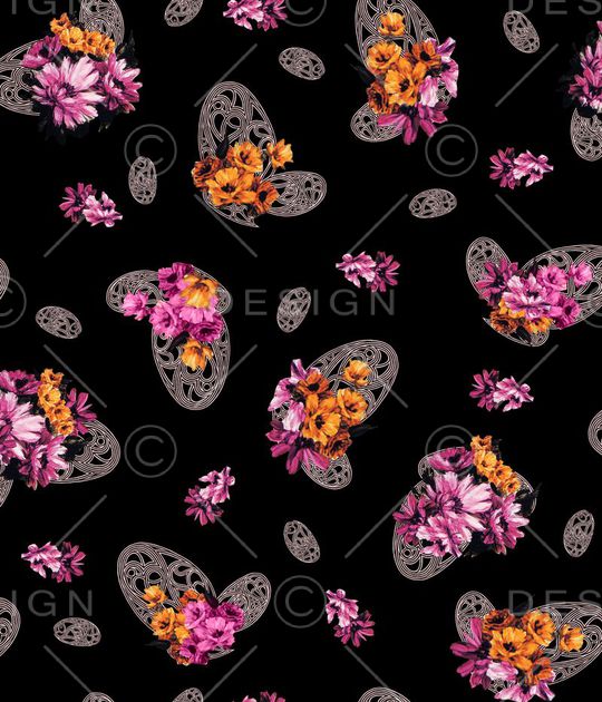 花卉印花华亿平台图片