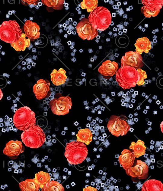 牡丹印花华亿平台图片