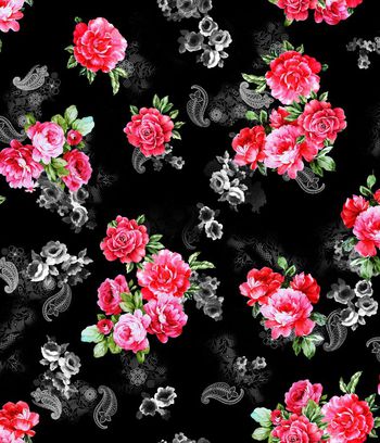 牡丹印花华亿平台图片