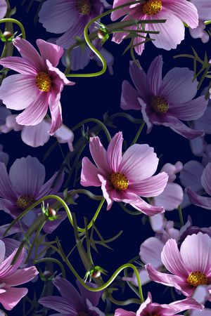 抽象手绘水彩画植物树叶数码印花印花华亿平台图片