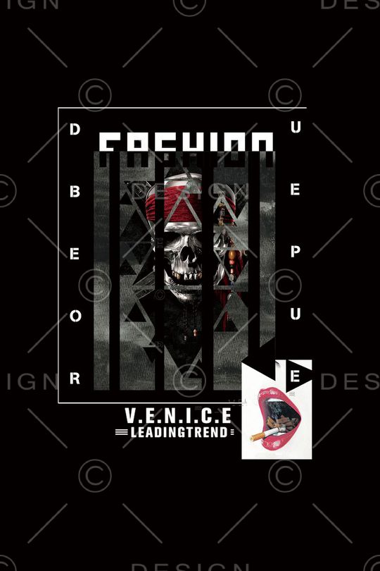 潮牌T恤定位印花印花华亿平台图片