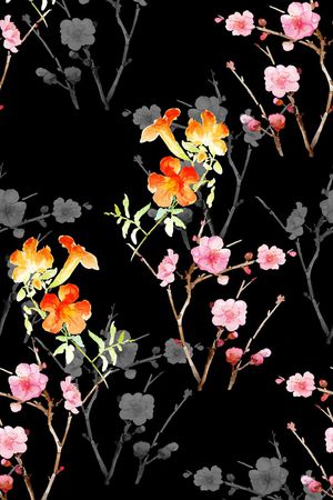 黑底印花华亿平台图片