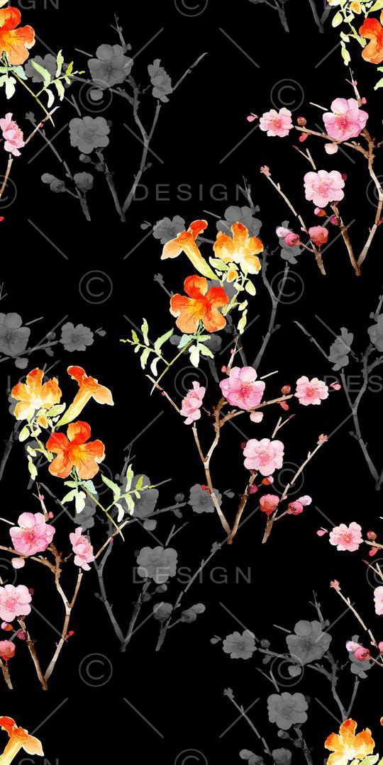 黑底印花华亿平台图片