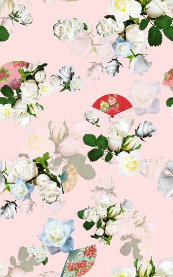 白玫瑰印花华亿平台图片