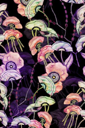 手绘印花华亿平台图片