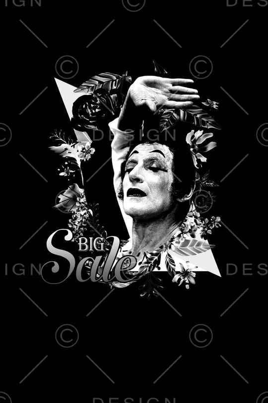 黑白人物印花华亿平台图片