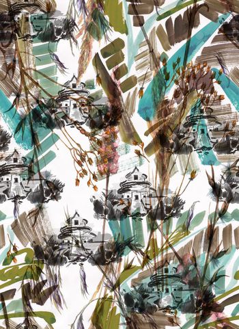 原创花卉印花华亿平台图片