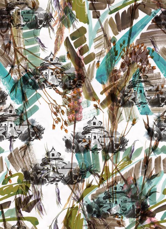 原创花卉印花华亿平台图片