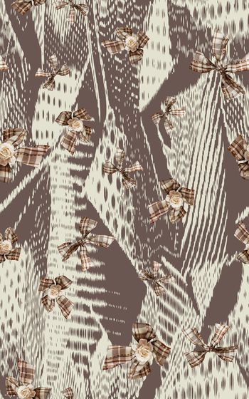 蝴蝶结印花华亿平台图片