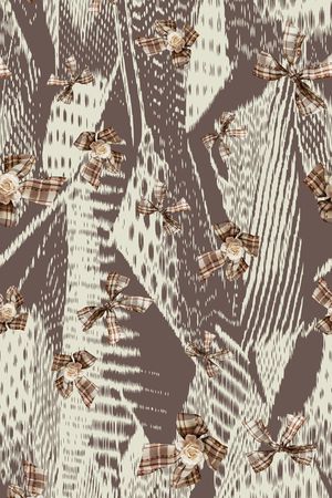 蝴蝶结印花华亿平台图片