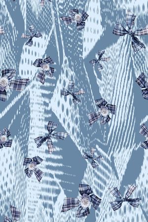 蝴蝶结印花华亿平台图片