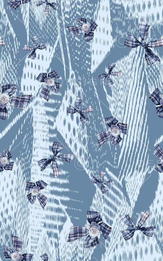 蝴蝶结印花华亿平台图片