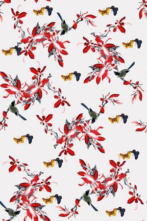 花卉印花华亿平台图片