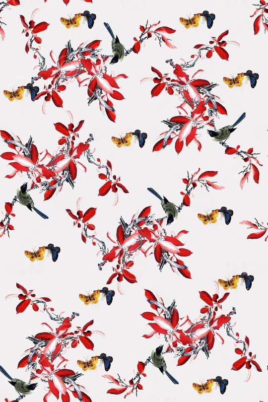 花卉印花华亿平台图片