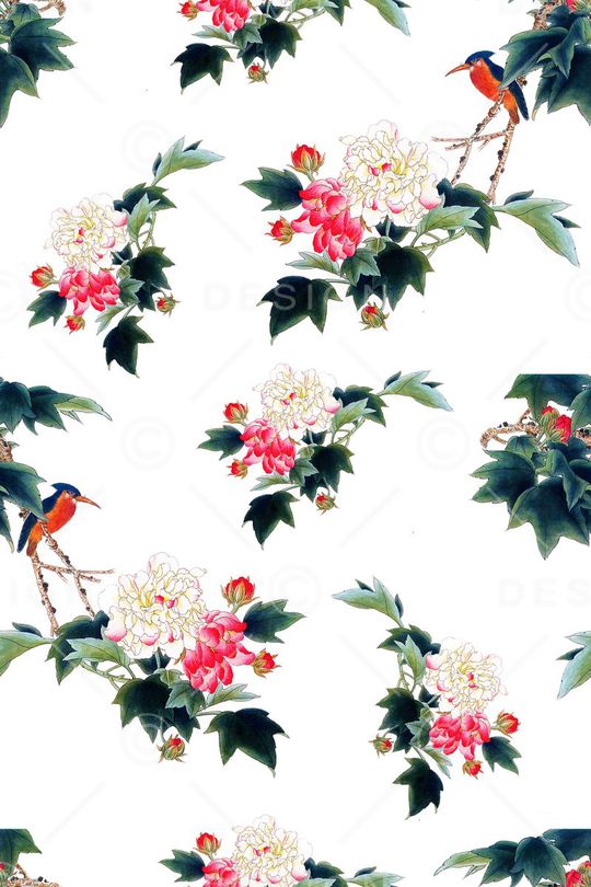 花卉印花华亿平台图片