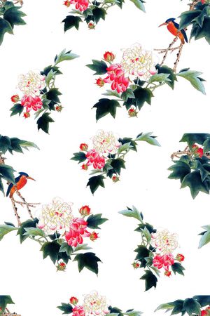 花卉印花华亿平台图片