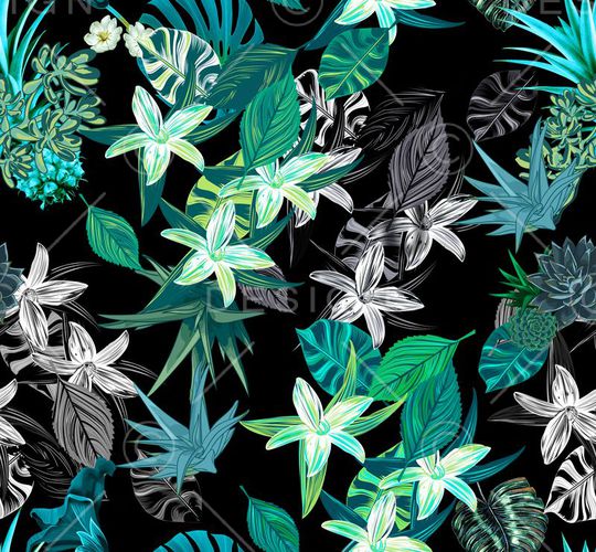 手绘花印花华亿平台图片