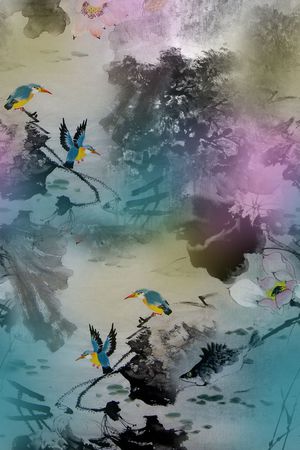 中国风印花华亿平台图片