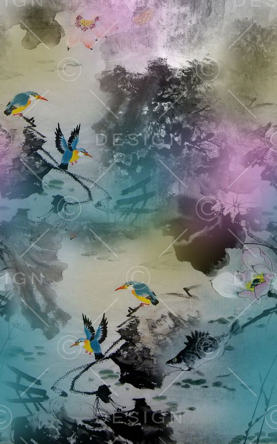 中国风印花华亿平台图片