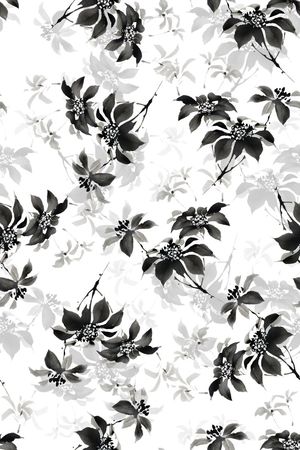 水墨印花华亿平台图片